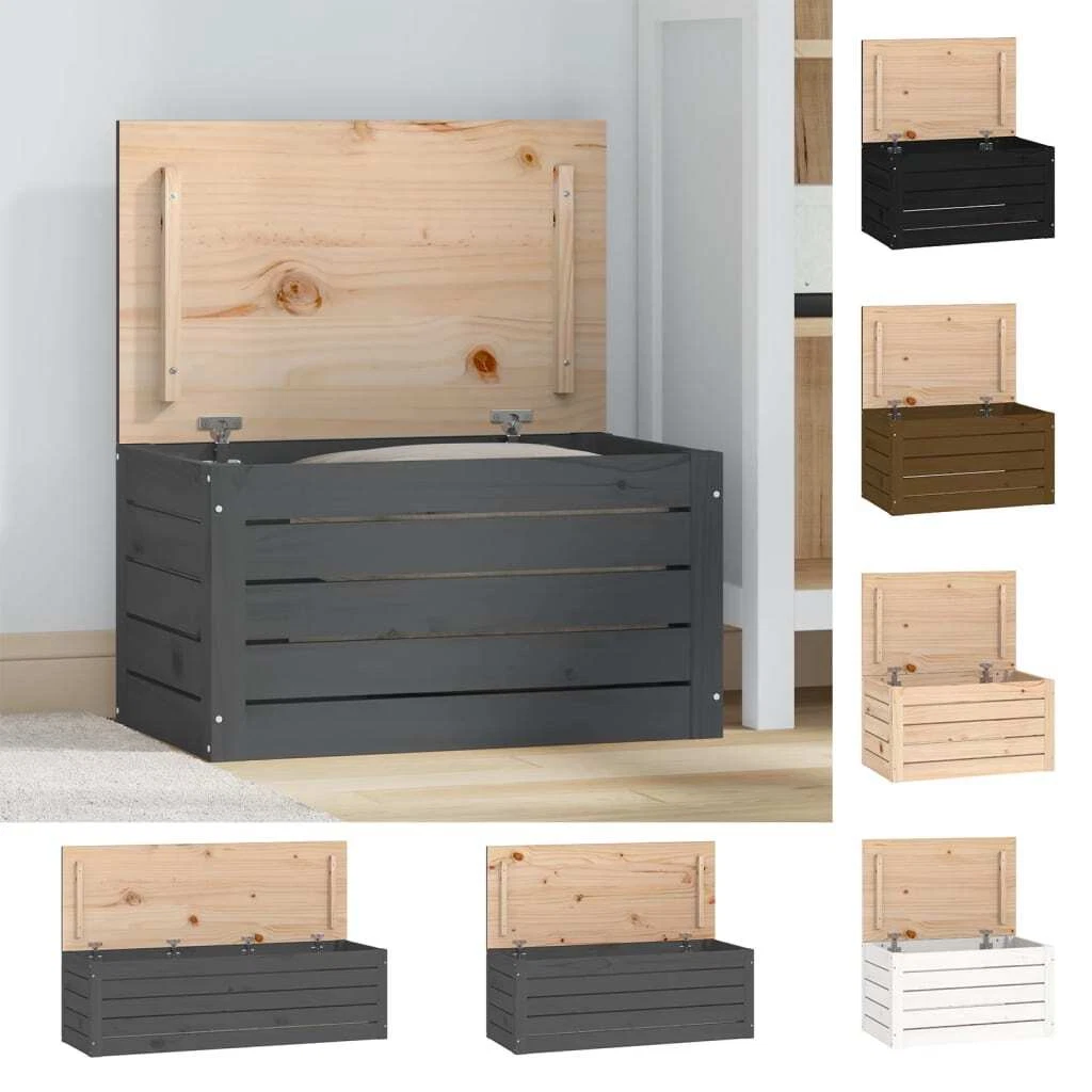 Holzkiste mit Deckel Weiß in Aufbewahrungsboxen für Den Wohnbereich online kaufen