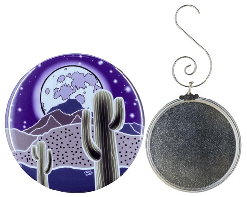 Southwest Desert Mountain Cactus Full Moon Ornament Gift Collectible Accessories - Picture 4 of 12