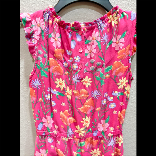 Gymboree Pink Floral Jumpsuit Romper Girls Size Small (5-6) - Picture 6 of 15