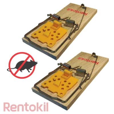 Rentokil Wooden Rat Trap Rodent Strong & Easy To Bait and Set x2 Traps 2 PACK