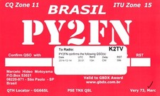 Sao Paulo Brazil PY2FN QSL Radio Postcard