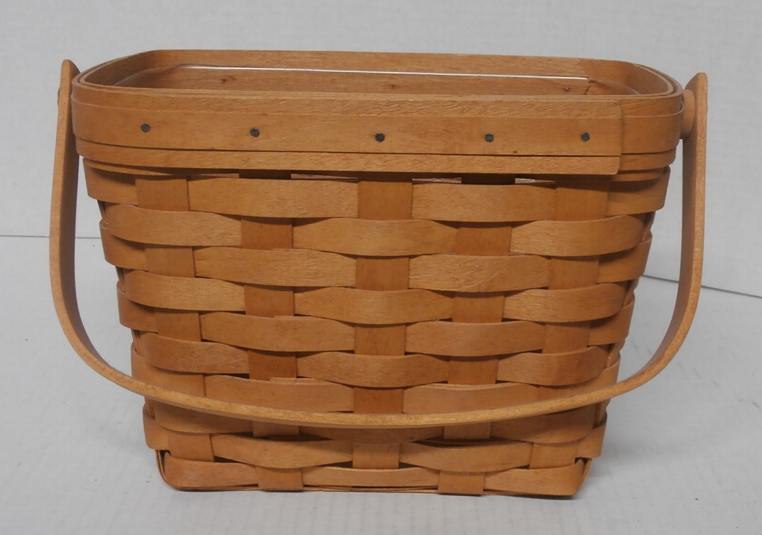 Longaberger 1995 Dresden Basket w/ Plastic Protector Signed by Jerry