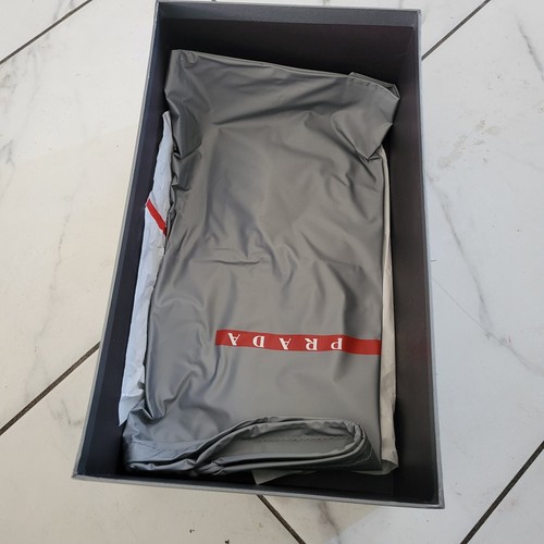 Prada American Cup Nero Black and Cobalt blue Mens Size UK 5.5 & USA 6.5 - Picture 11 of 15