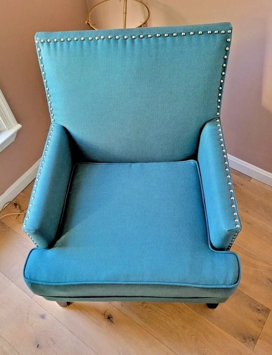 Noble House Home Furnishings Teal Comfortable Cozy Accent Chair eBay