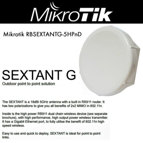 MikroTik Sextant . . . + clamps & manual . . . G-5HPnD — wireless - Picture 2 of 11