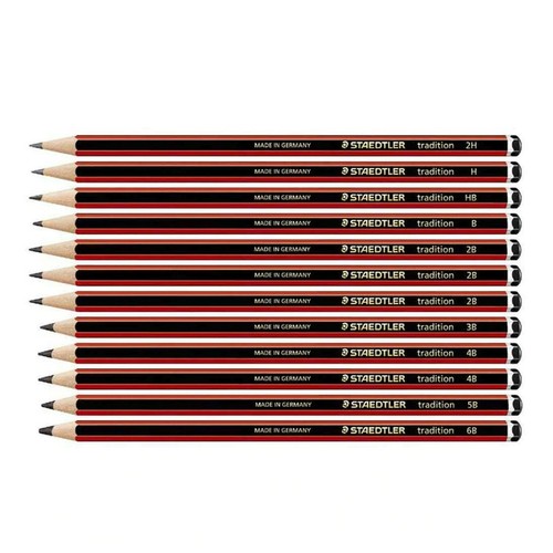 12 x Staedtler Tradition Pencils Sketching - 6B 5B 4B 3B 2B B HB F H 2H 3H 4H - Picture 28 of 48