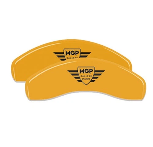 2001-2004 BMW 320i Base Front + Rear Yellow "MGP" Brake Disc Caliper Covers 4pc - Image 3 of 4