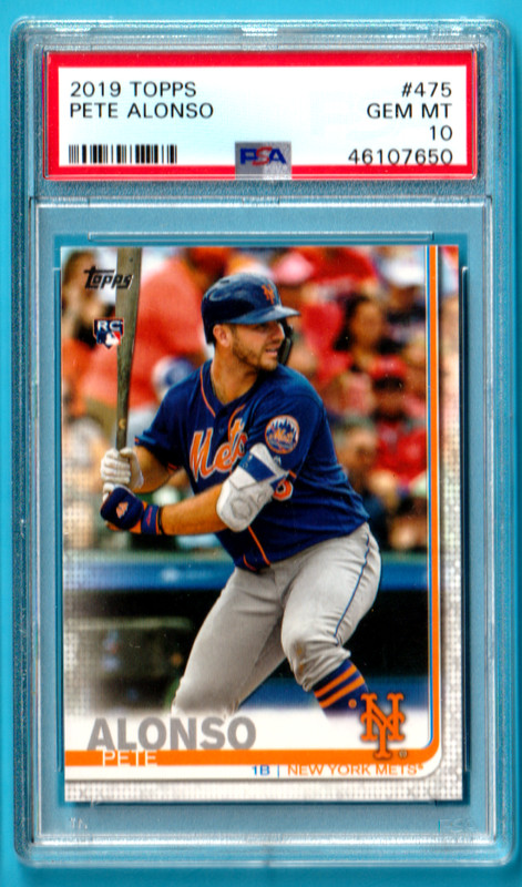 2019 TOPPS PETE ALONSO ROOKIE #475 PSA 10 METS