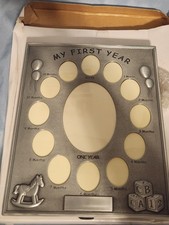 Baby Frame 'My First Year' Multi-Picture Album 8x10 Metal