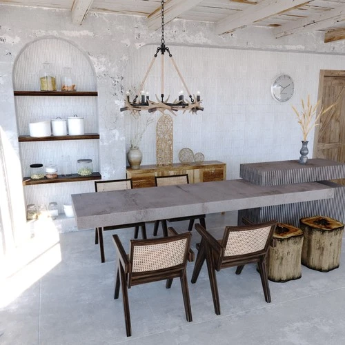 Vaxcel Lighting H0261 Breckenridge 6 Light 31"W Antler Ring - Grey - Picture 7 of 12