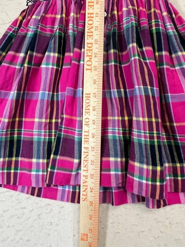 Ralph Lauren Girls Sleeveless Pink Plaid Dress Ruffle Size 7 - Picture 3 of 8