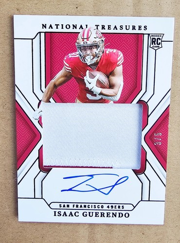 2024 NATIONAL TREASURES ISAAC GUERENDO TRUE RPA EMERALD ROOKIE PATCH AUTO SP #/5