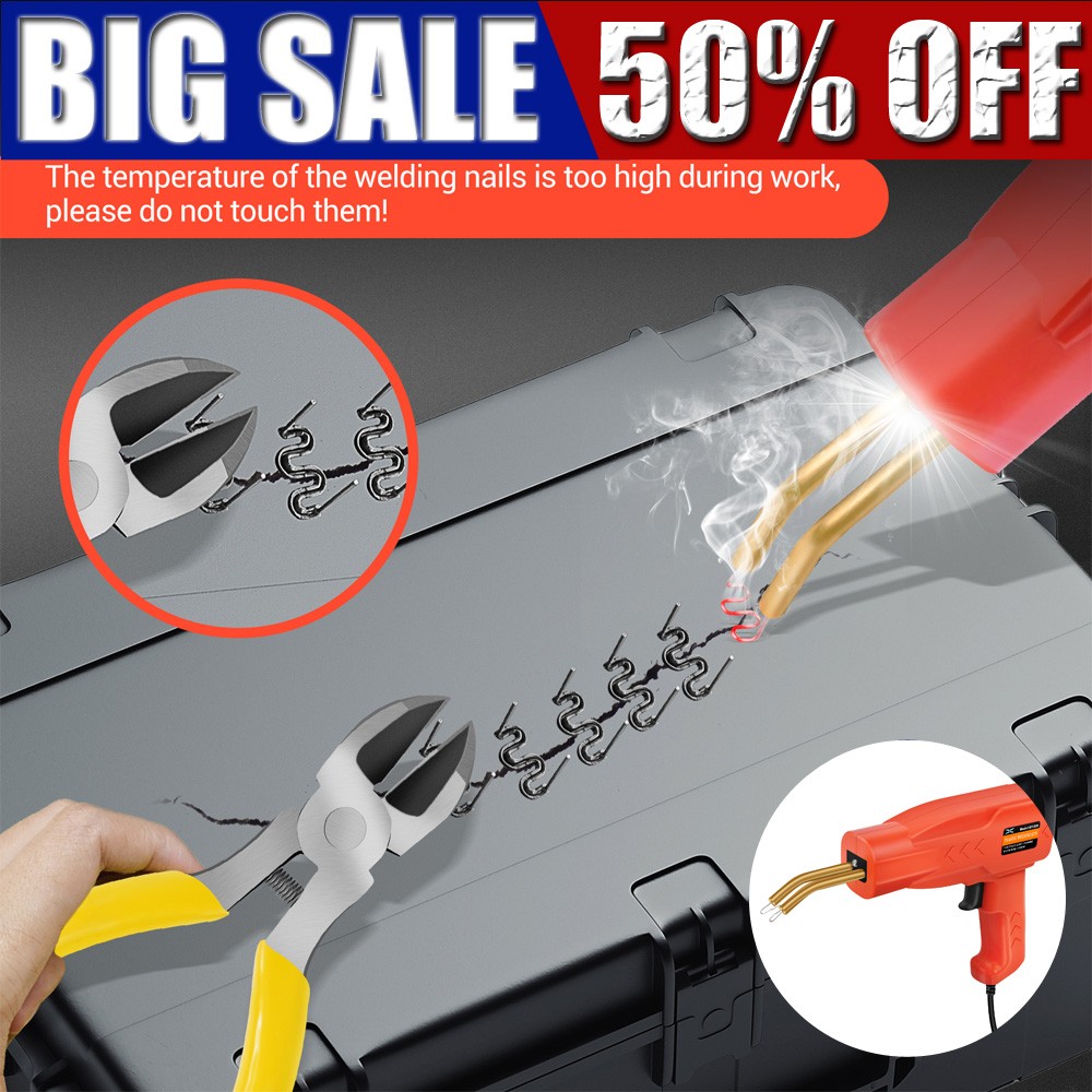 HOT STAPLER GUNS PLASTIC REPAIR CAR BUMPER WELDING WELDER MACHINE KIT+800 STAPLE