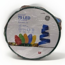 GE StayBright 75 LED 37-ft Multicolor C9 Holiday String Lights Reel NEW