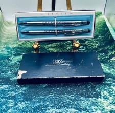 Vintage CROSS Classic Century Chrome Pen Pencil Set - Made in USA