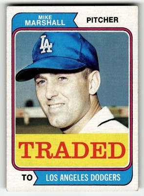 1974 Topps Mike Marshall #73T Los Angeles Dodgers MID GRADE OK!