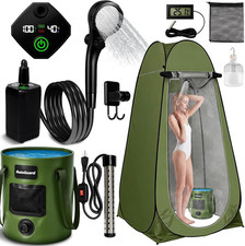 Portable Camping Shower, 6000Mah Rechargeable Shower Pump, Large Capacity Foldab