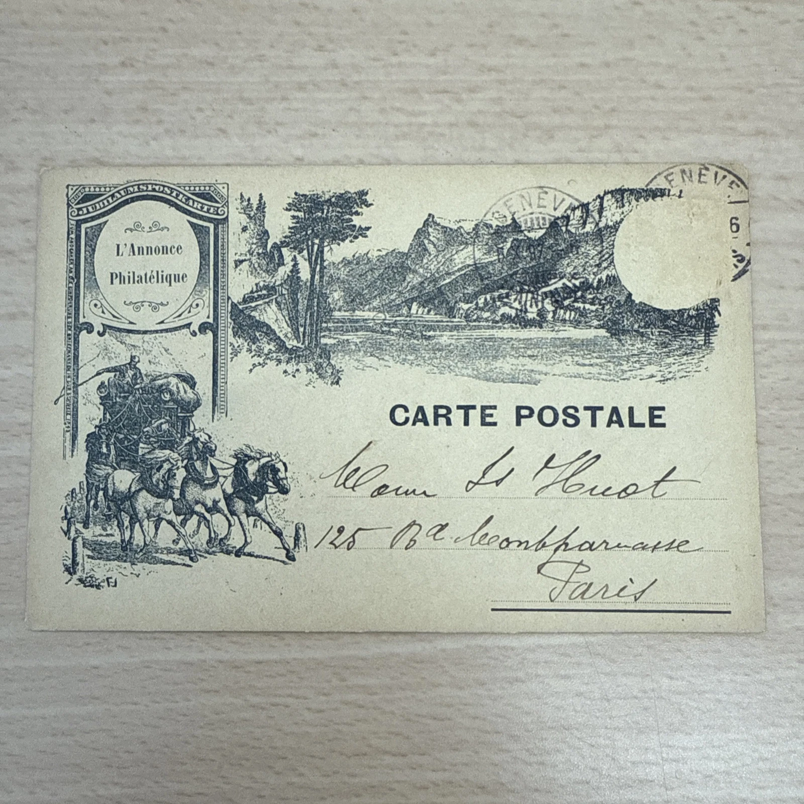 Carte Postale L’annonce Philatélique Genève