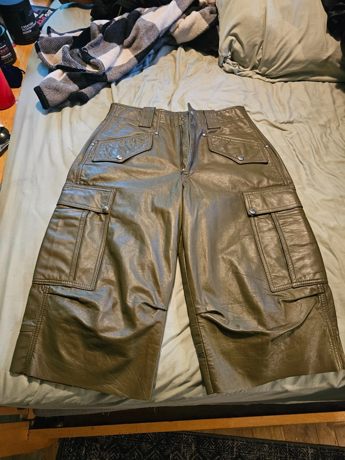 mens size 30 rubio leather long shorts