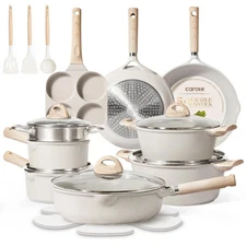 Nonstick Cookware Set 21 PCS Kitchen Pots Pans Set Cool Handles Induction Safe L