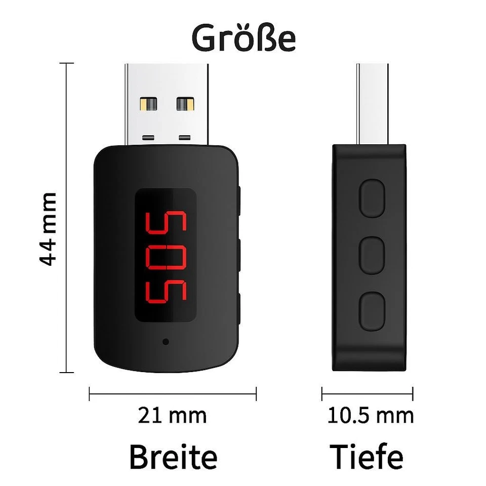 Bluetooth Auto Sender & Empfänger, Mini USB Wireless Audio Adapter - Bild 3 von 3