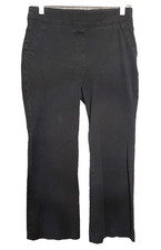 Spanx on the go kick crop flare pants small black pull on stretch comfort career