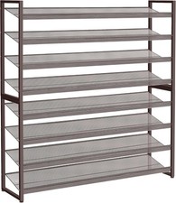Shoe Rack Long Shoe Organizer,Max Holds 50 Pairs,8 Tier Metal Shoe Storage