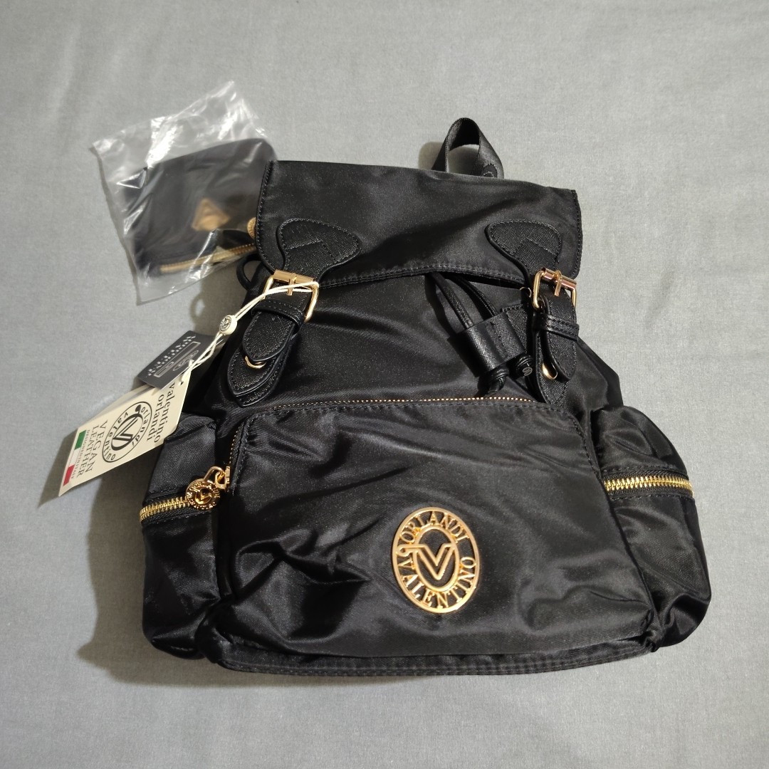 Valentino Orlandi - Bookbag Purse w/Wallet - Black/Gold - VNB-2101