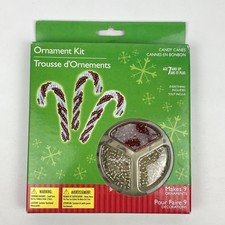 New in Box Candy Cane Glass Bead Ornament Kit Westrim Holiday Crafts - Makes 9