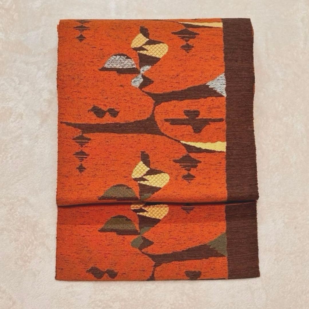 Nagoya obi Tree Pattern Soft Texture Women Kimono Belt Vintage Wrap