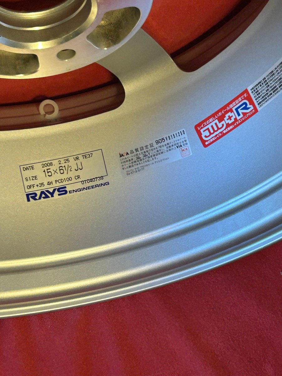 Rays Volk Racing TE37 15 x 6.5 JJ RIMS | eBay