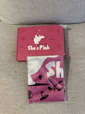 She s Pink Women s Golf Towel Set Pink  Box Microfiber Golf Towel NWT