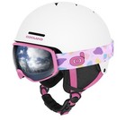 Odoland Snowboard Ski Helmet and Goggles KIDS SIZE White Rose NIB