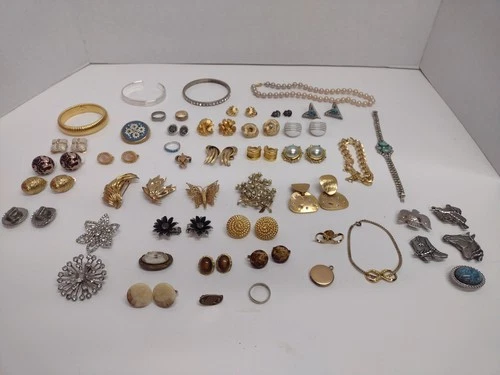 Vtg Costume Jewelry Lot .925 Gold Filled Trifari Joan Rivers Coro Grosse Signed