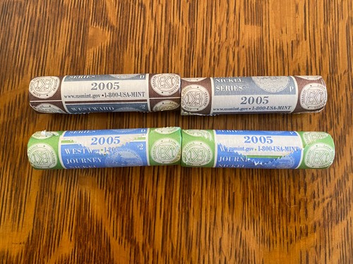 Westward Journey Nickel Rolls    2005   4 roll lot   P&D Mints