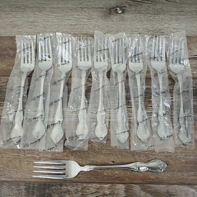 Easterling Embassy Classic Valhalla Stainless 10 Dinner Forks Japan VTG