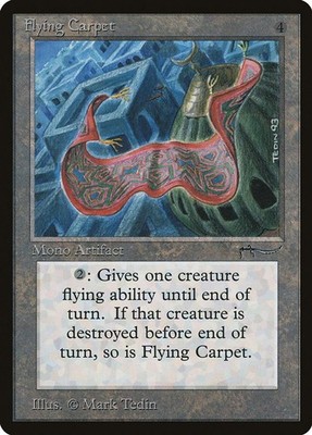 1993 Magic: The Gathering: ARN - Flying Carpet (#63, Uncommon, Heavily Played)