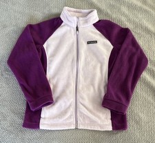 Columbia Girls Purple Two Tone Full Zip Cozy Outdoor Fleece Jacket Youth XL