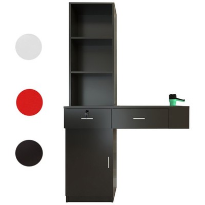 Wall Mount Hair Styling Station Beauty Trolley Salon Cabinet Spa Stylist Station