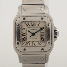 Cartier Santos Galbee SM W20054D6 SS SS AT quadrante nero