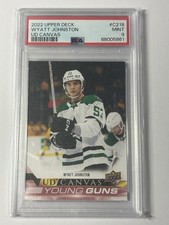 2022-23 Upper Deck Canvas Young Guns Wyatt Johnston #C218 PSA 9 RC