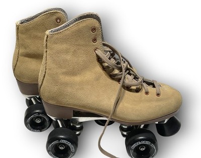 Sure-Grip Super X51 Men's Size 8 Tan Suede Roller Skates USA Made