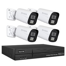 6MP Two-Way Audio 4Cams Bullet Plug and Play PoE Security Camera System