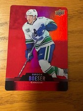 2020-21 Brock Boeser UD Tim Hortons red die cut hockey card #DC-2 - Canucks