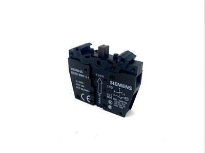 Siemens 3SB3400-0A Contact Block, 2-Elements, 1 NO + 1 NC