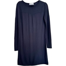 ALPHA MASSIMO REBECCHI Sweater Knit Wool Blend Dress Size 44 / M Black Pullover