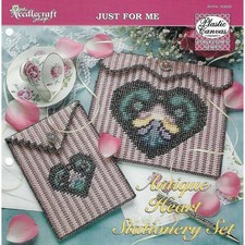 Antique Heart Stationery Set Plastic Canvas Pattern The Needlecraft Shop