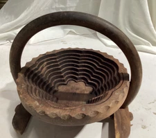 Vintage Hand Crafted Wooden Folding Table Top Fruit Basket India