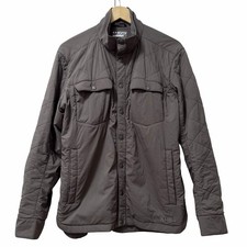 Kuiu Mens Base Camp Insulated Snap Shirt Jacket Size M Gray Lightweight Shacket