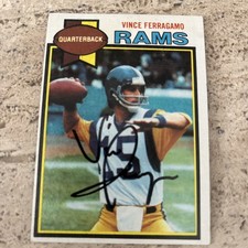 1979 Topps Vince Ferragamo #409 Auto Rookie Card. rookie card picture